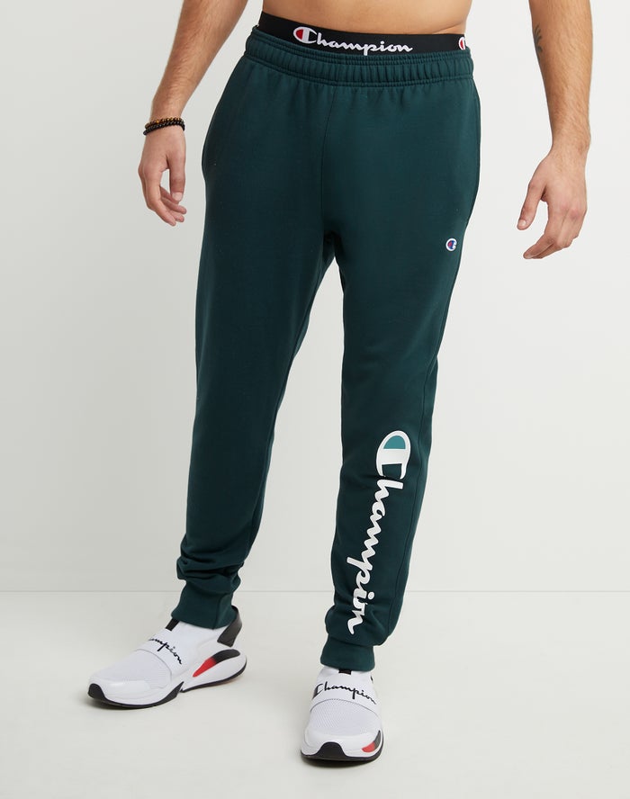 Jogger Champion Hombre - Powerblend Fleece Script Logo ( Verde ) 3579802-LK